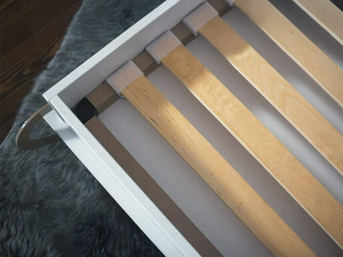 Bútorkészlet Concept Pro I, Szín: Fényes fehér + Fehér, Alvó felület mérete: 90 x 200 cm