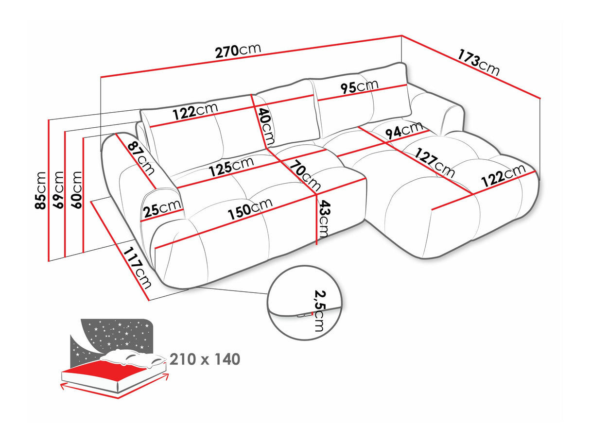 Sarokkanapé Narożnik MITTO, Szín: Now Or Never 92, Változatok: Balos