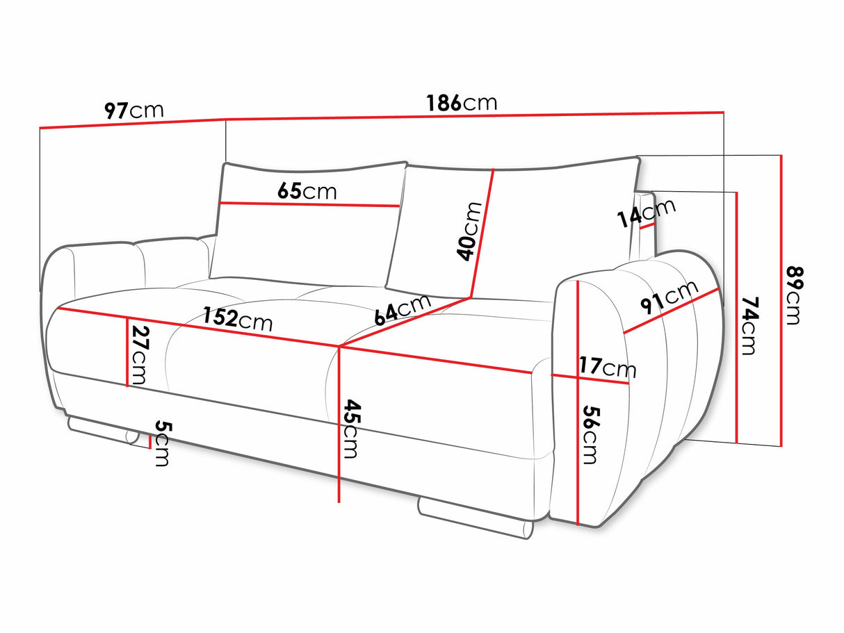 Kanapé Kanapé LOGO 2, Szín: Velo 633
