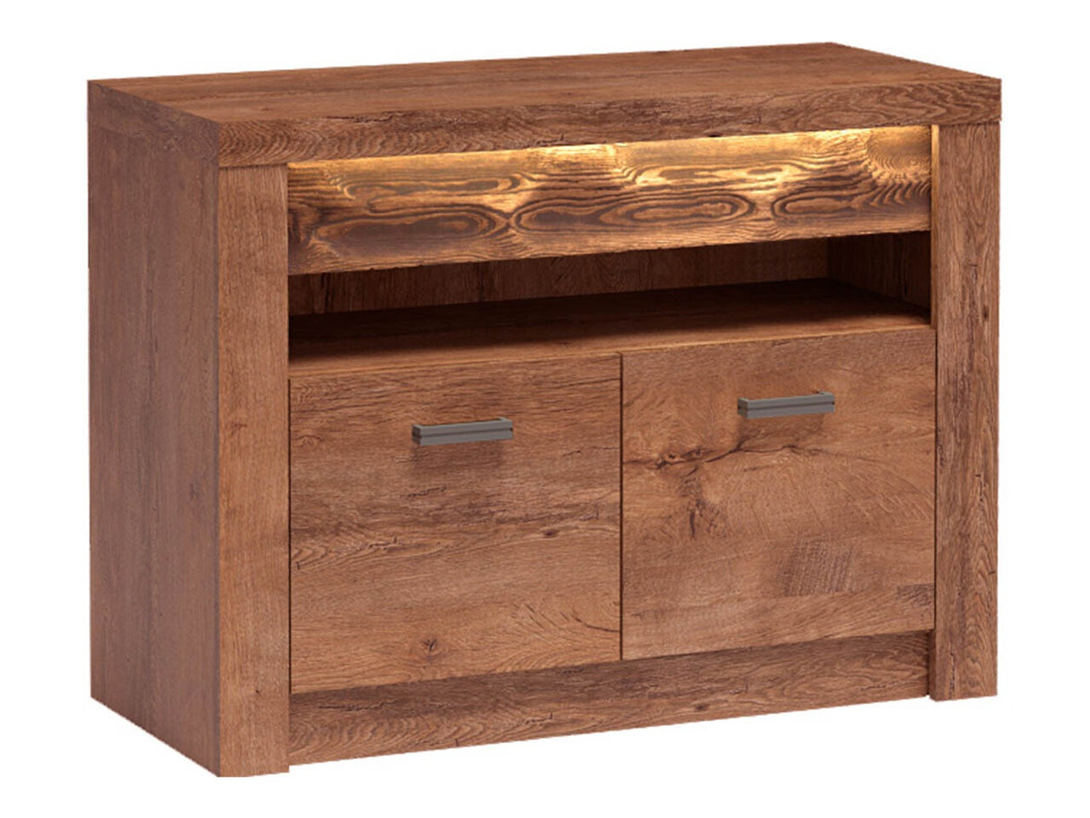 TV-állvány Indianapolis (Nadia N10), Szín: Kőrisfa, Led világítás: Igen