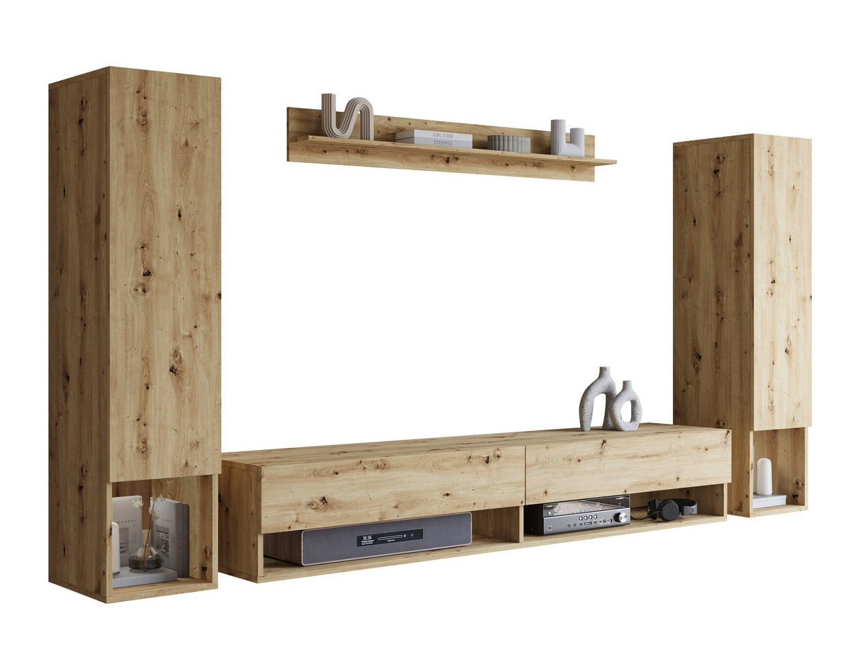 Nappali szett Meblościanka AMADEO II, Szín: Artisan tölgy, Led világítás: Nem