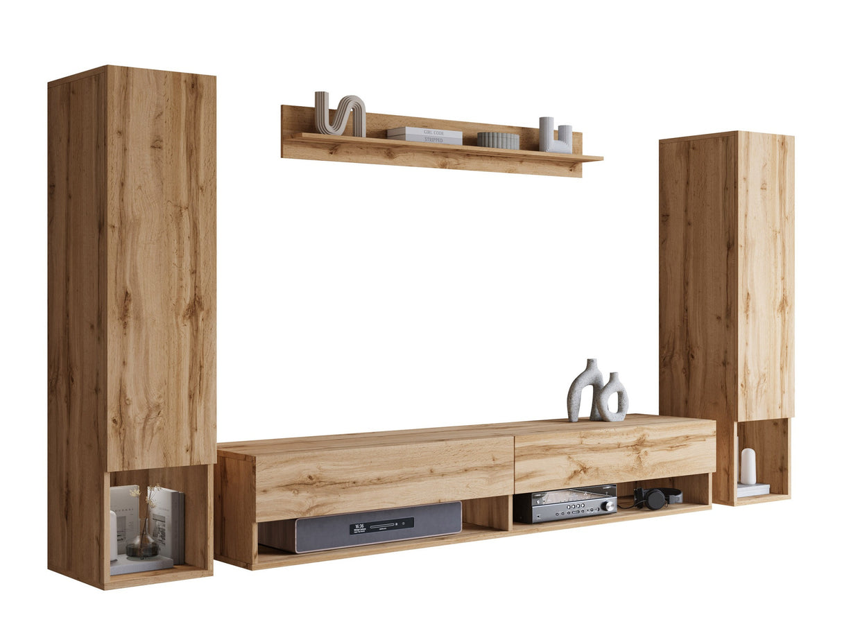 Nappali szett Meblościanka AMADEO II, Szín: Wotan tölgy, Led világítás: Nem