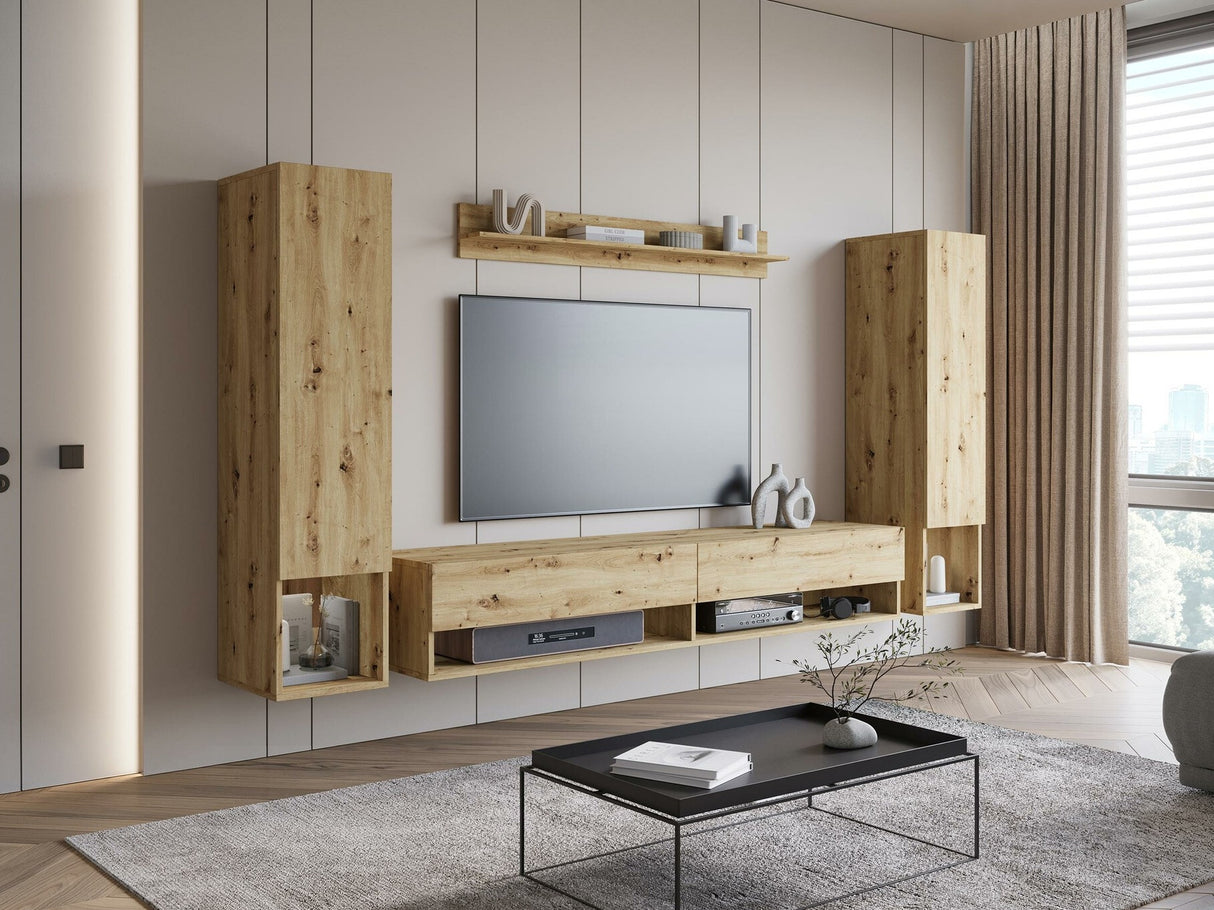 Nappali szett Meblościanka AMADEO II, Szín: Artisan tölgy, Led világítás: Nem