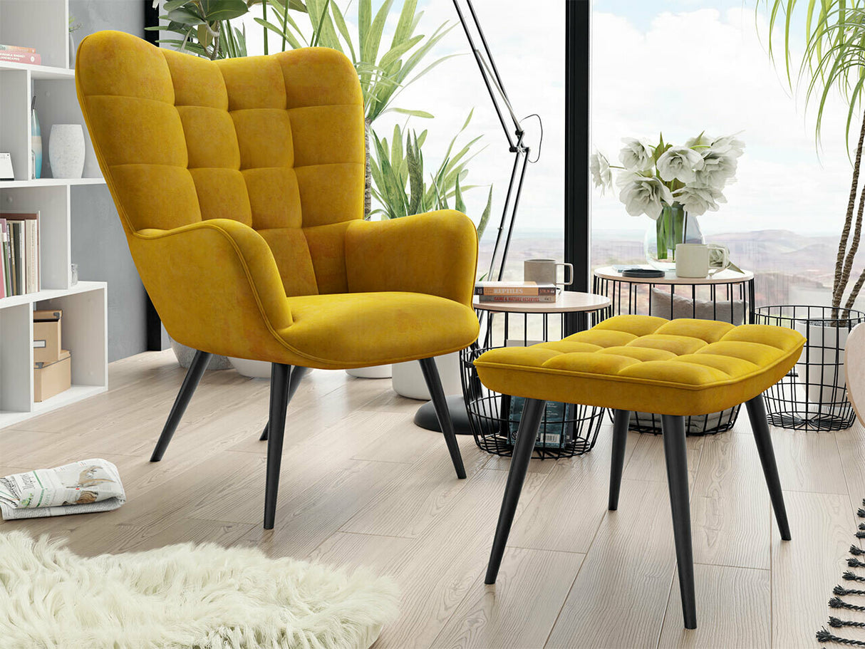 Fotel GUNAR MUZ/0022, Szín: Sárga