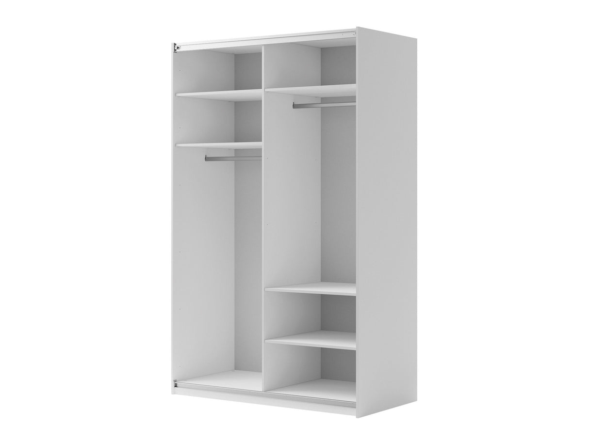 Gardróbszekrény Szafa przesuwna 2D 150 MAXI MX-02 + opcje Biały, Led világítás: Nem