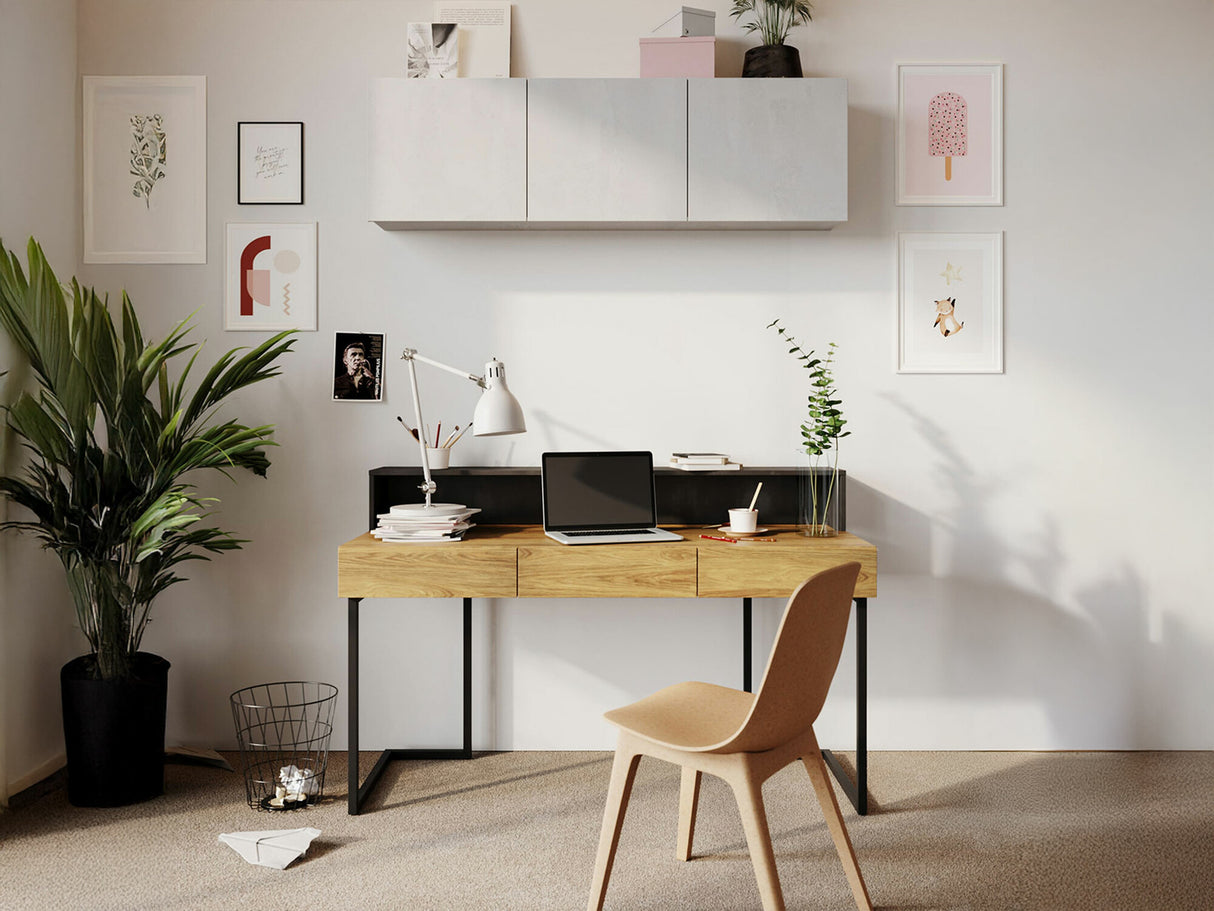 Bútorkészlet Meble młodzieżowe TEEN FLEX IX Hikora Naturalna/Raw Acél/Silk Flou 5903211245015