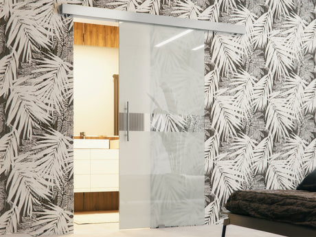 Tolóajtók Drzwi piaskowane PORTO 100 wz.1 u. realing Szkło hartowane + Szkło piaskowane (Windsor)