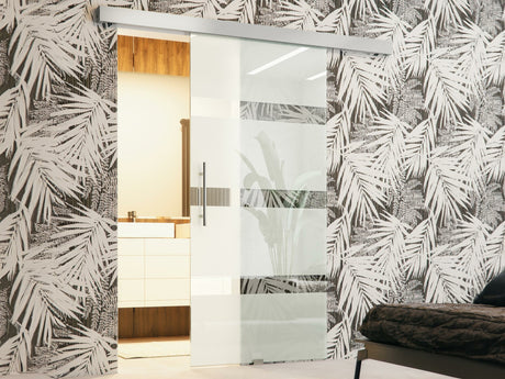 Tolóajtók Drzwi piaskowane PORTO 90 wz.2 u.realing Szkło hartowane + Szkło piaskowane (Windsor)