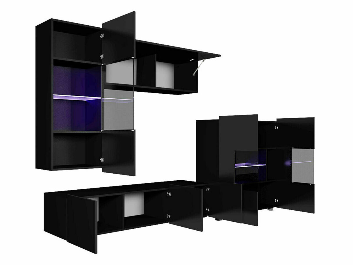 Nappali szett Calabrini (Bralani III), Led világítás: Nem, Szín: Fényes fehér