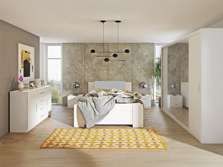 Hálószoba garnitúra Bonem VIII (Kler VIII), Szín: Fehér + Soft Pik 029