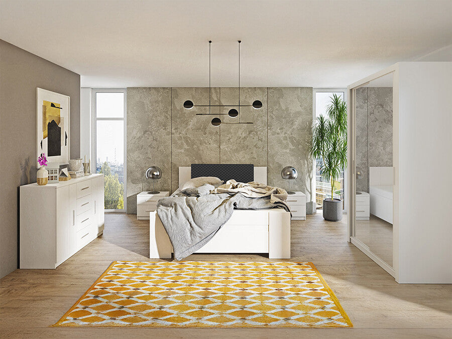 Hálószoba garnitúra Bonem II (Kler II), Szín: Fehér + Soft Pik 011