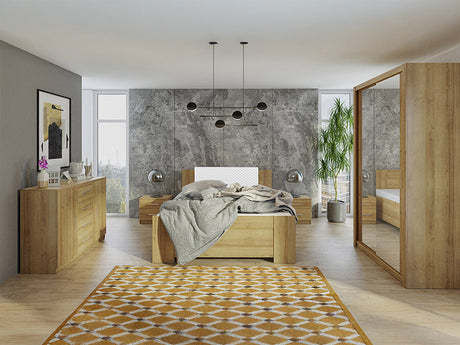 Hálószoba garnitúra Bonem II (Kler II), Szín: Artisan tölgy + Soft Pik 017