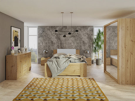 Hálószoba garnitúra Bonem II (Kler II), Szín: Artisan tölgy + Soft Pik 029