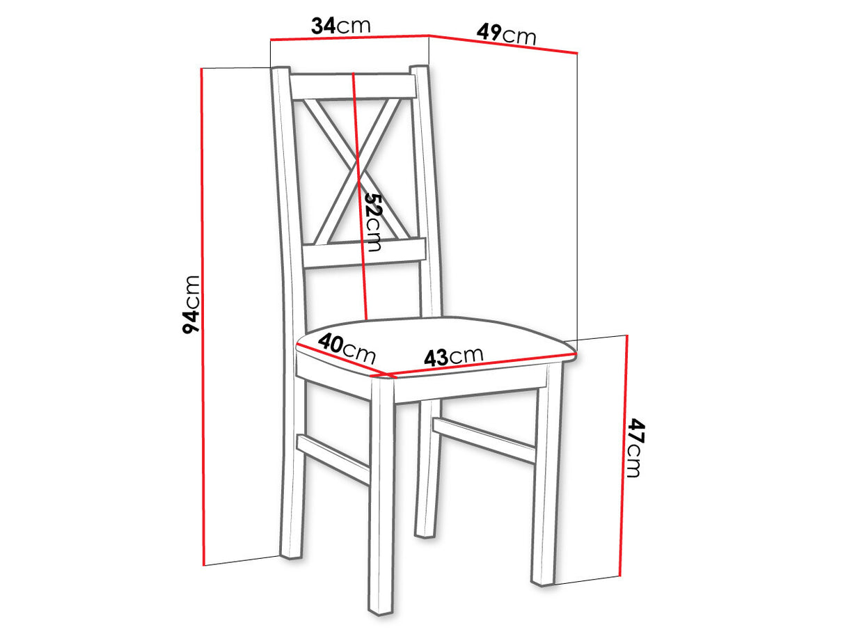 Szék Nilo 10 (Zefir 10), Fa színe: Fekete, Kárpit: Hygge 20