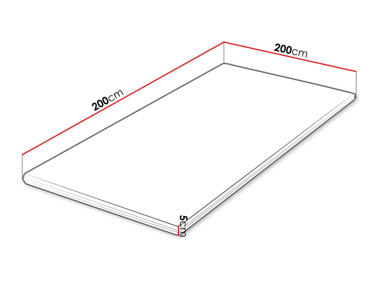 Fedőmatrac Topper profilowany, Méretek: 200 x 200 cm