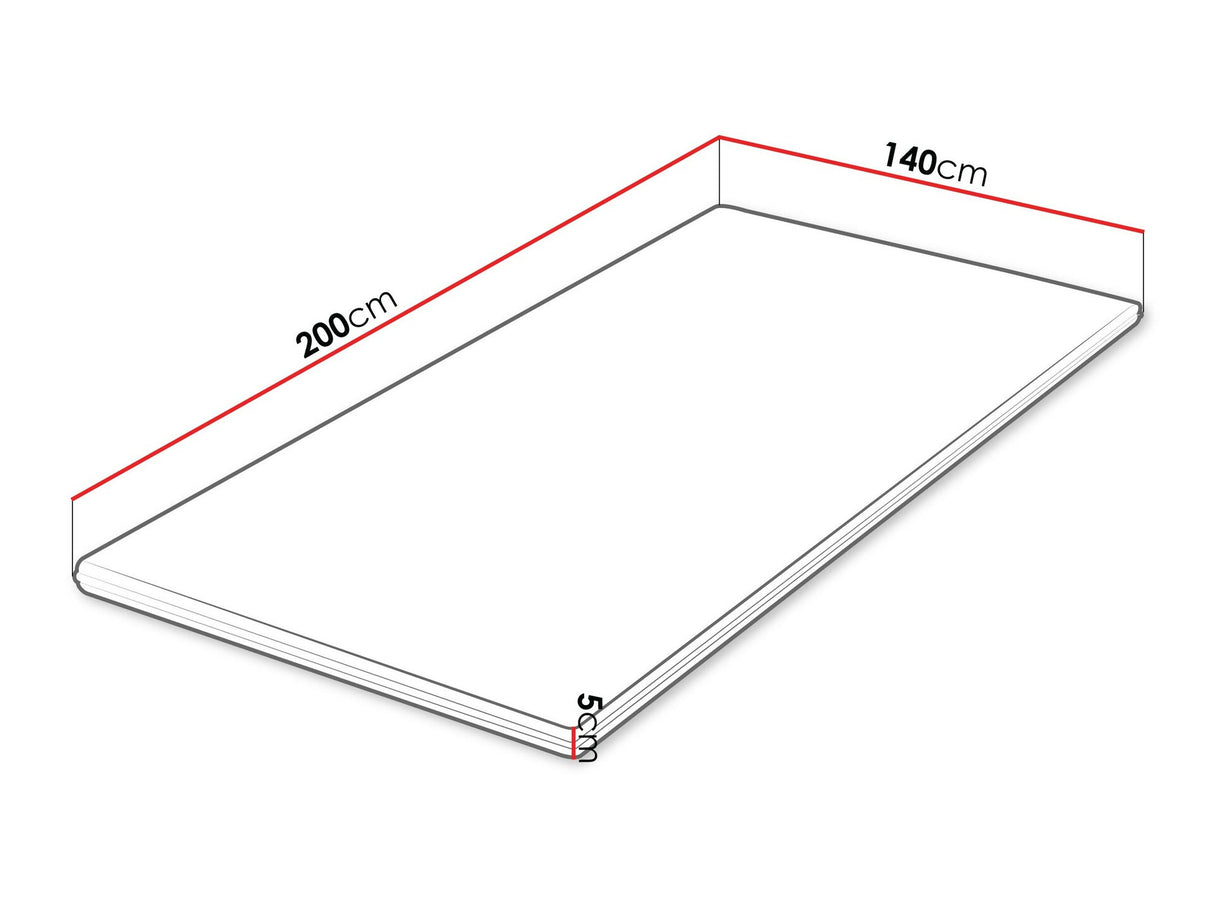Fedőmatrac Topper profilowany, Méretek: 140 x 200 cm