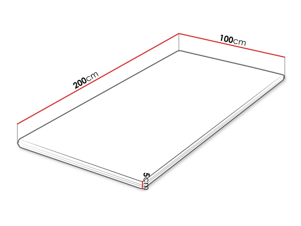 Fedőmatrac Topper profilowany, Méretek: 100 x 200 cm