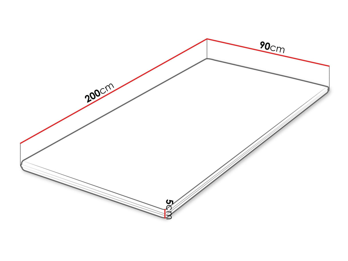 Fedőmatrac Topper profilowany, Méretek: 90 x 200 cm