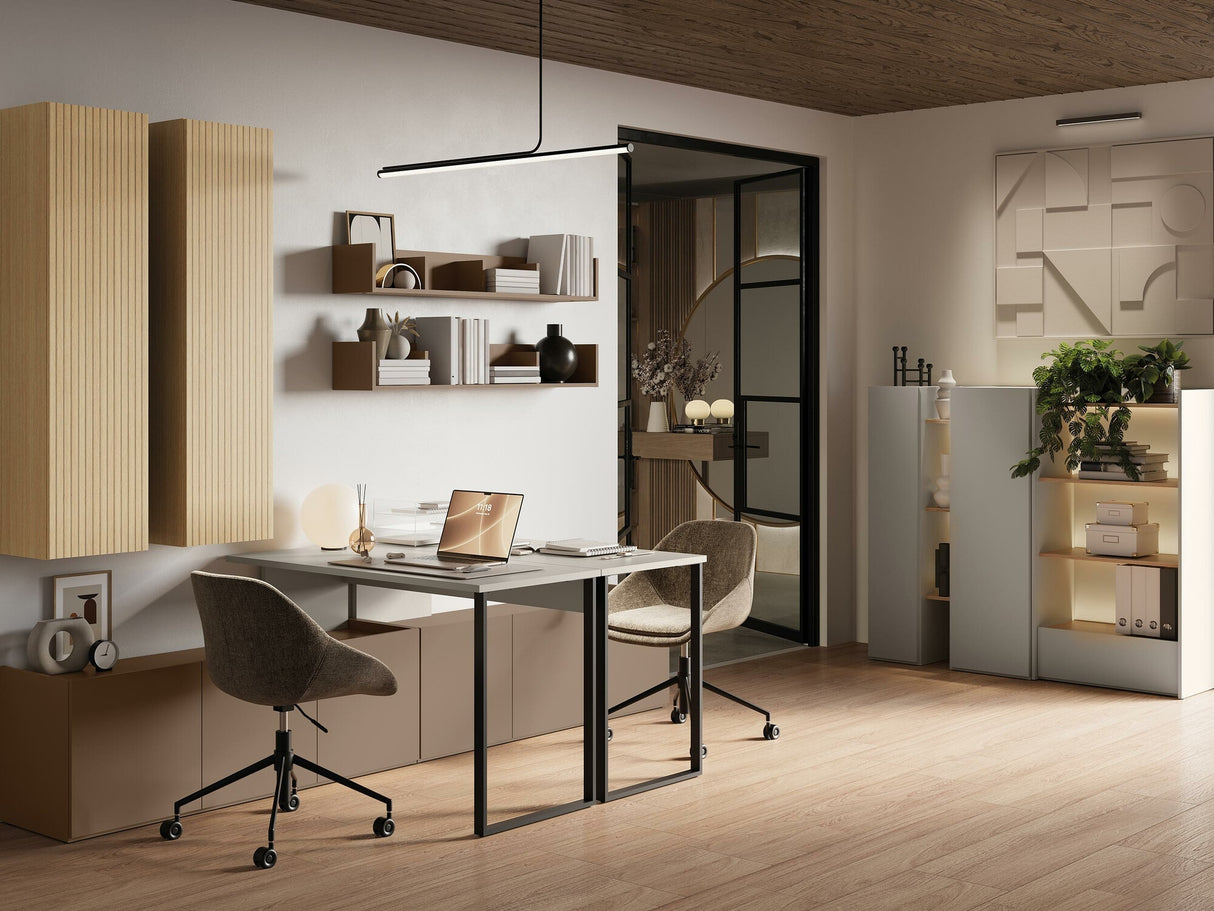 Könyvespolc Szafka 2D z regałem SIGMA SG-04 Kaszmir/Dąb jasny