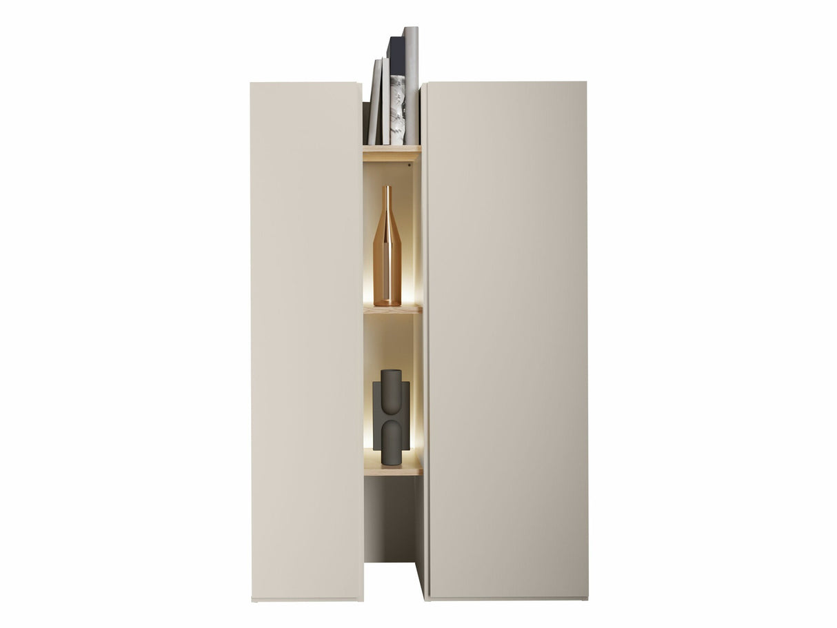 Könyvespolc Szafka 2D z regałem SIGMA SG-04 Kaszmir/Dąb jasny