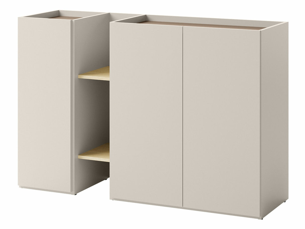 Szekrény Komoda 3D z regałem SIGMA SG-06 Kaszmir/Dąb jasny/Truflowy