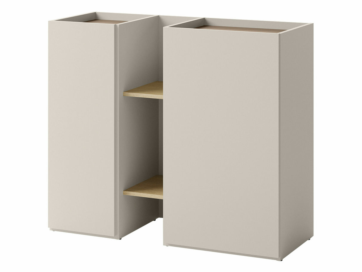 Szekrény Komoda 2D z regałem SIGMA SG-07 Kaszmir/Dąb jasny/Truflowy