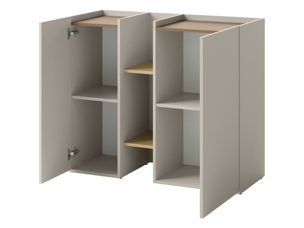 Szekrény Komoda 2D z regałem SIGMA SG-07 Kaszmir/Dąb jasny/Truflowy