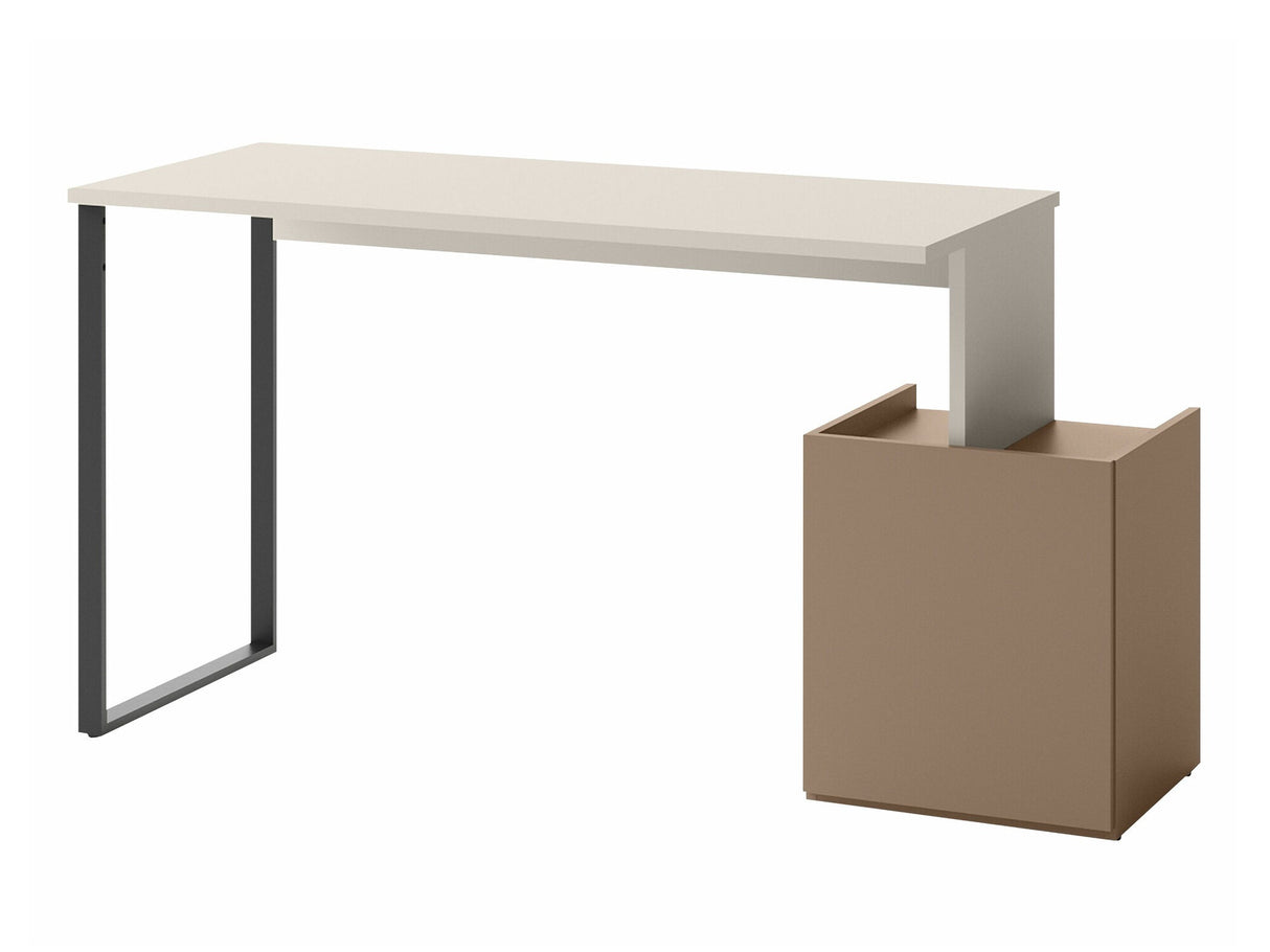 Íróasztal Biurko z szafką 1D SIGMA SG-09 Kaszmir/Czarny/Truflowy