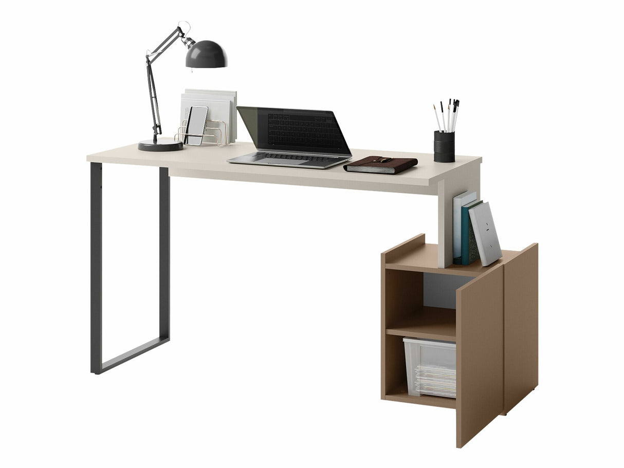 Íróasztal Biurko z szafką 1D SIGMA SG-09 Kaszmir/Czarny/Truflowy