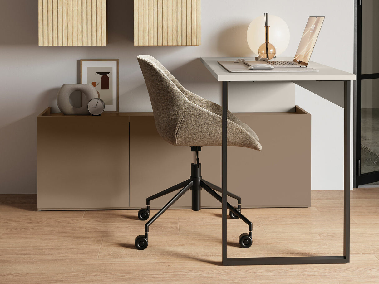 Íróasztal Biurko z szafką 3D SIGMA SG-10 Kaszmir/Czarny/Truflowy