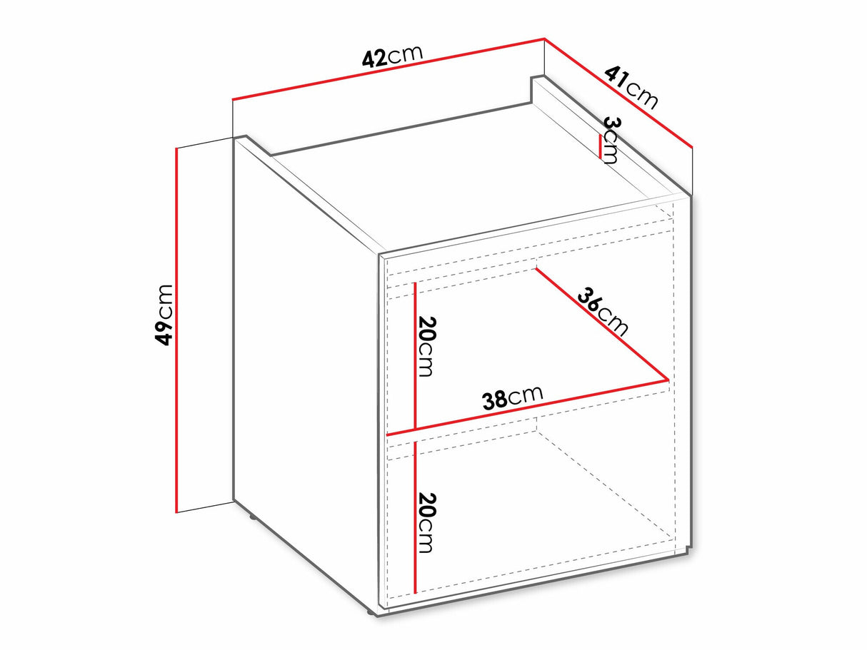 Éjjeliszekrény Szafka nemcna 1D SIGMA SG-15 Truflowy