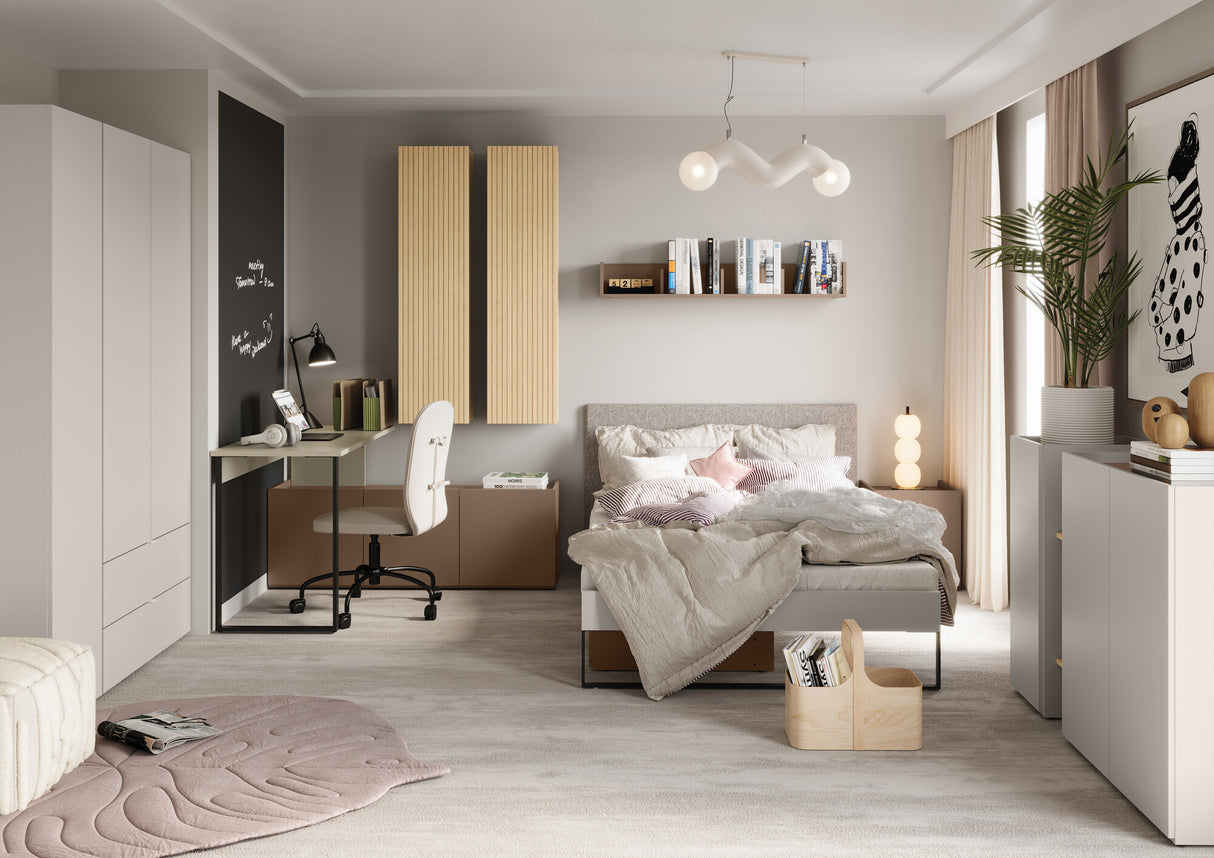 Ágy Łóżko 90 SIGMA SG-14 Kaszmir/Truflowy/Neve 13, Alvó felület mérete: 90 x 200 cm