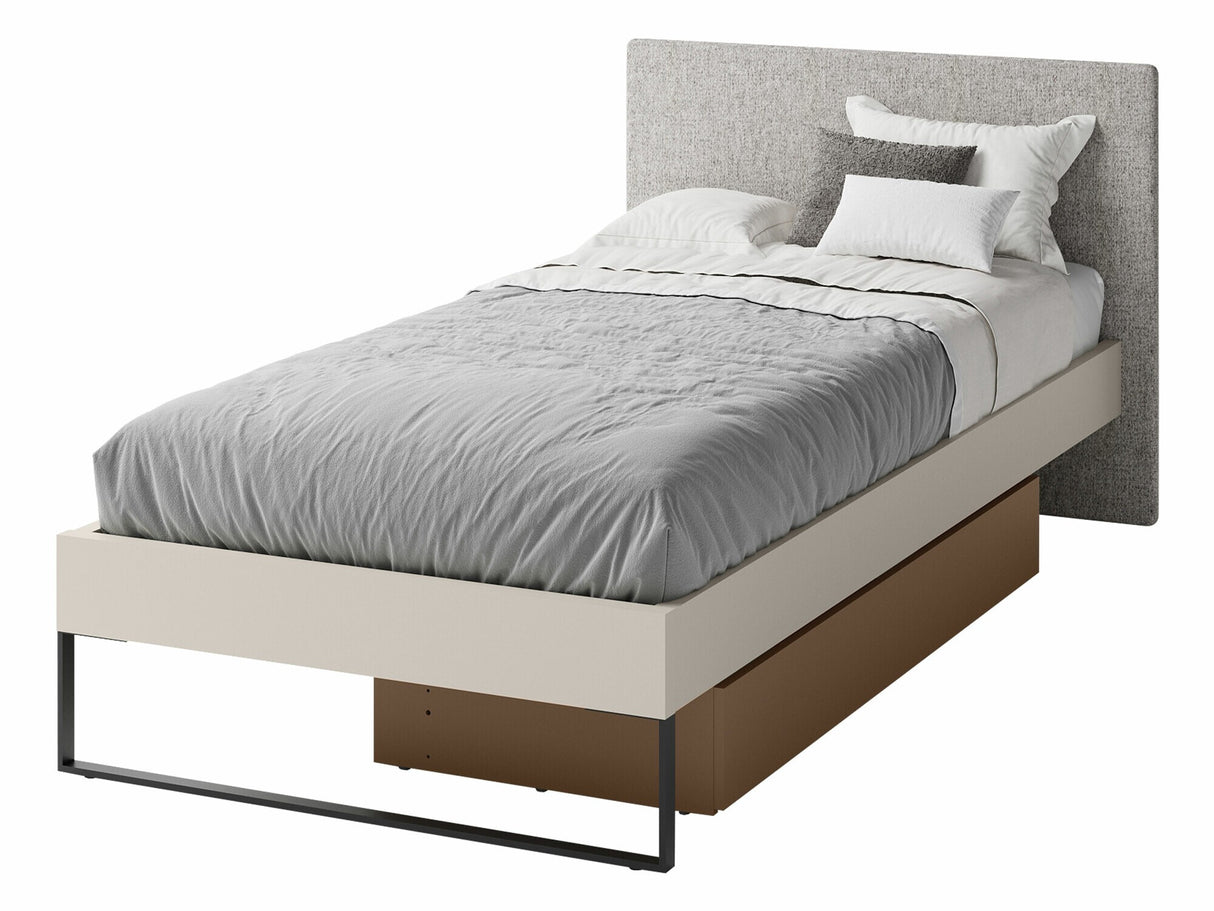 Ágy Łóżko 90 SIGMA SG-14 Kaszmir/Truflowy/Neve 13, Alvó felület mérete: 90 x 200 cm