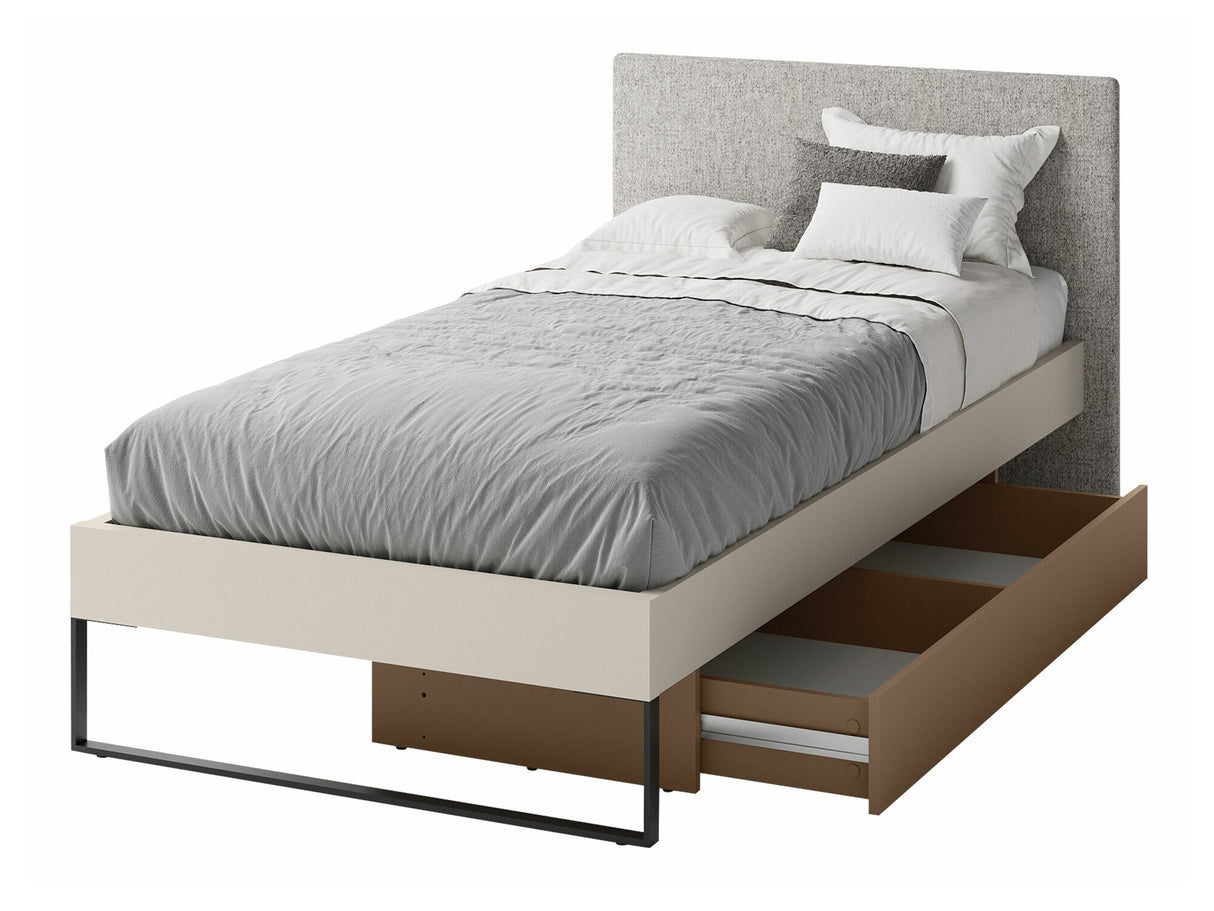 Ágy Łóżko 90 SIGMA SG-14 Kaszmir/Truflowy/Neve 13, Alvó felület mérete: 90 x 200 cm