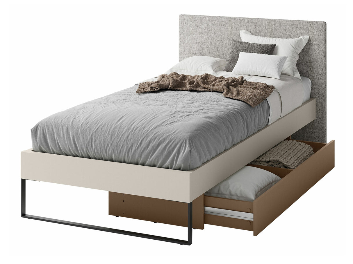 Ágy Łóżko 90 SIGMA SG-14 Kaszmir/Truflowy/Neve 13, Alvó felület mérete: 90 x 200 cm