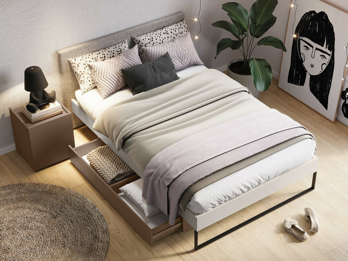 Ágy Łóżko 120 SIGMA SG-13 Kaszmir/Truflowy/Neve 13, Alvó felület mérete: 120 x 200 cm