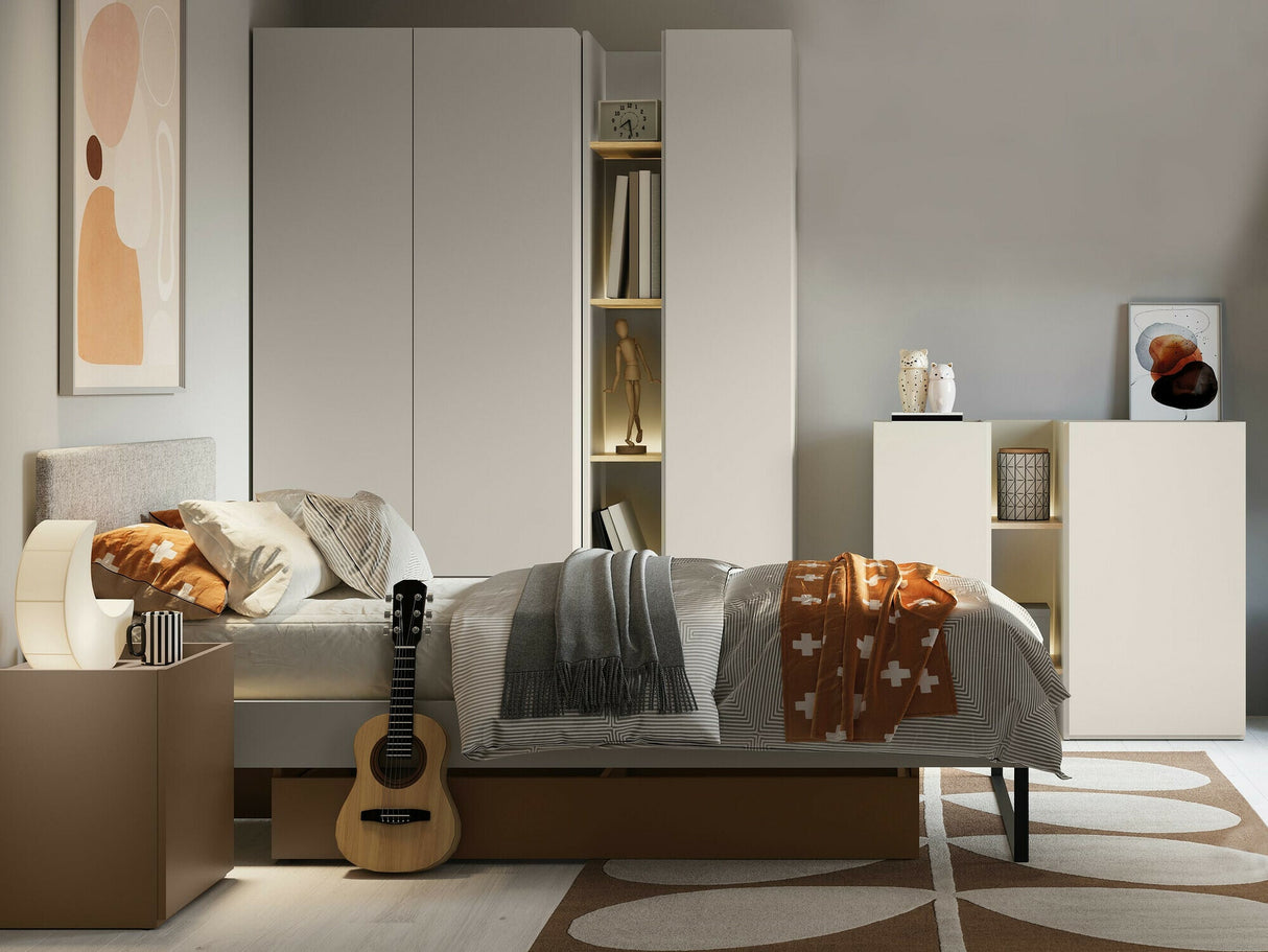 Ágy Łóżko 120 SIGMA SG-13 Kaszmir/Truflowy/Neve 13, Alvó felület mérete: 120 x 200 cm