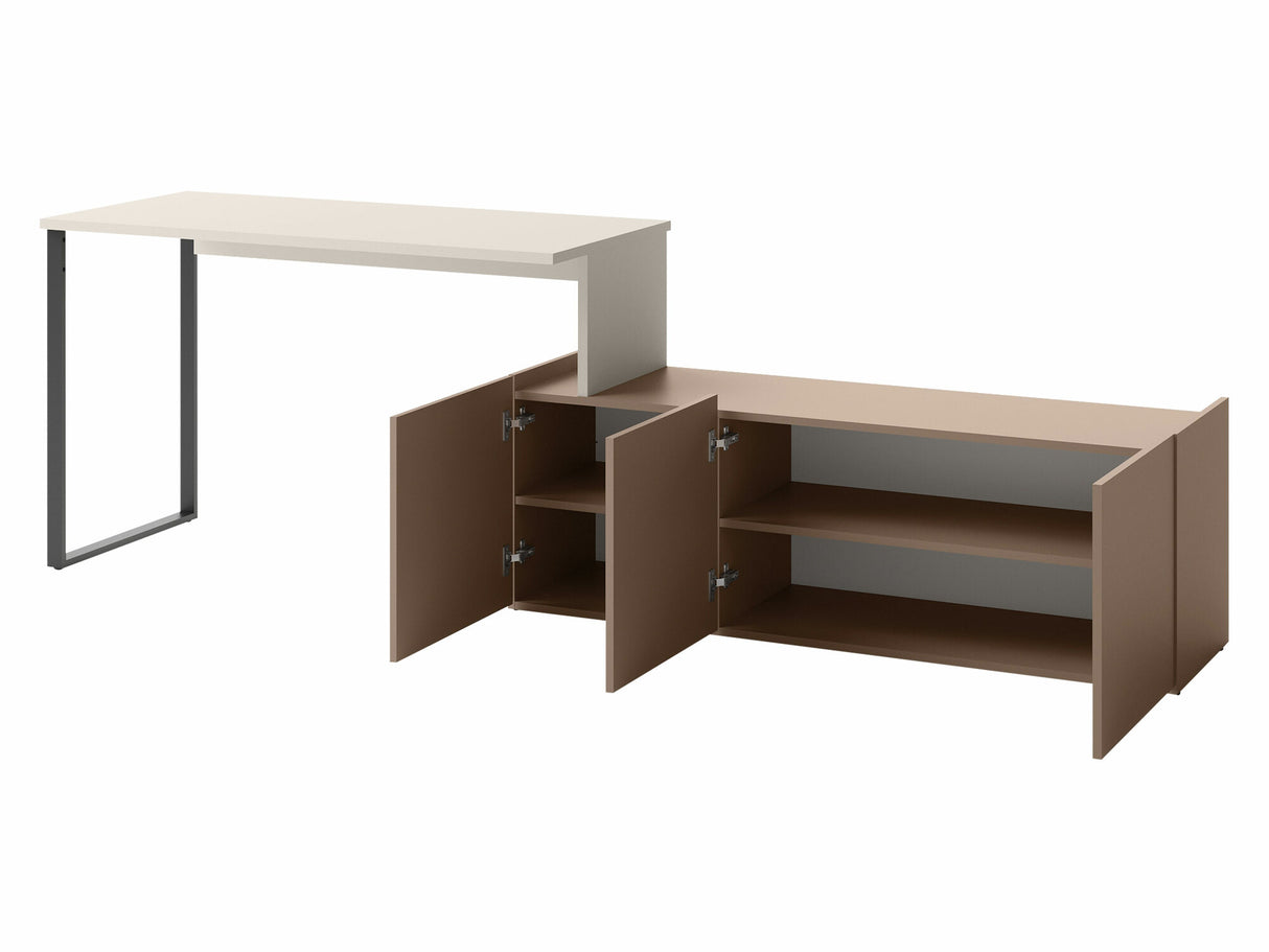 Irodai garnitúra Meble SIGMA III Kaszmir/Dąb jasny/Czarny/Truflowy