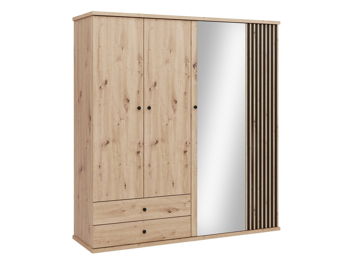 Gardróbszekrény Szafa CALI C-24 Artisan + Czarny / Lamele artisan