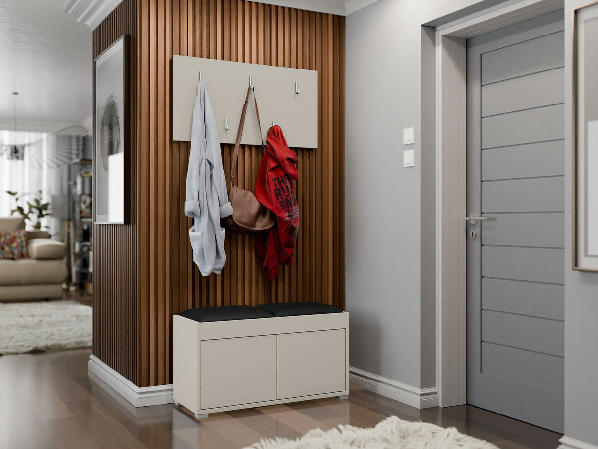 Előszoba garnitúra Garderoba GESITA, Keret színe: Kasmír, Puha falpanel színe: Soft 011