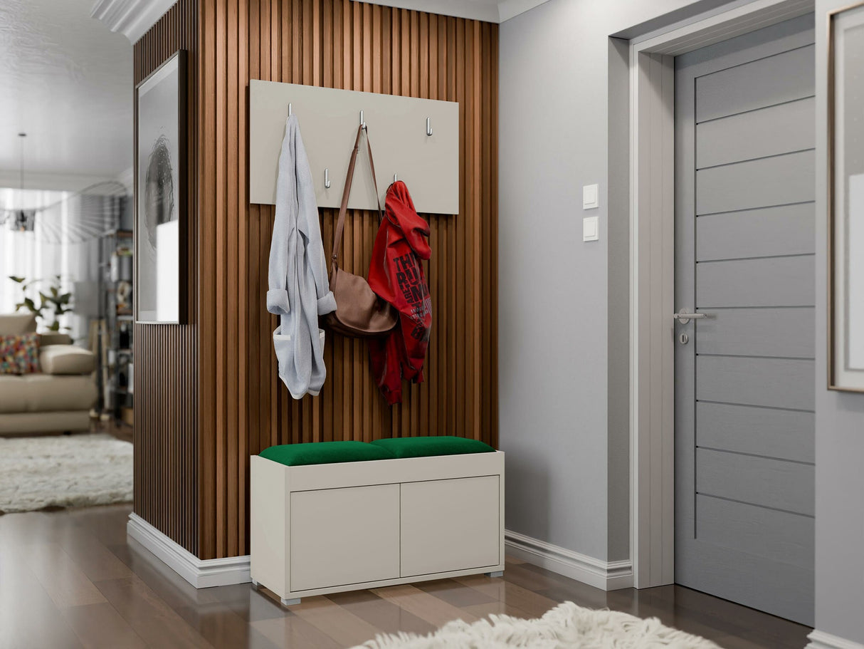 Előszoba garnitúra Garderoba GESITA, Keret színe: Kasmír, Puha falpanel színe: Manila 35