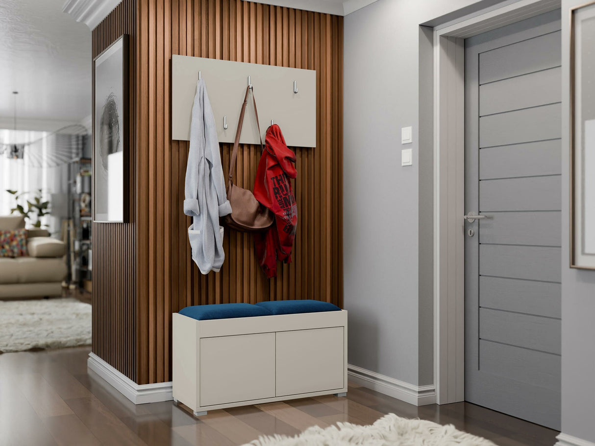 Előszoba garnitúra Garderoba GESITA, Keret színe: Kasmír, Puha falpanel színe: Manila 26