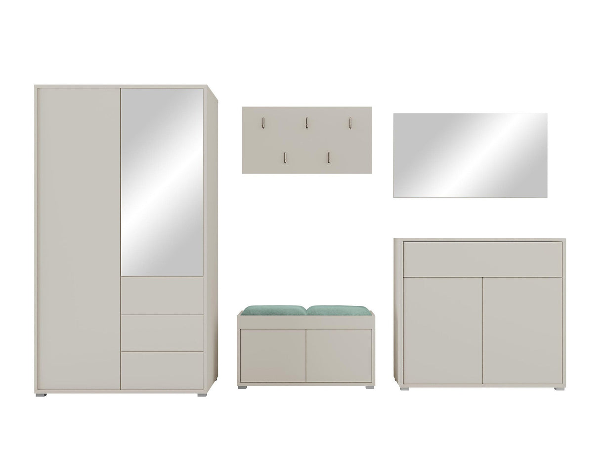 Előszoba garnitúra Zestaw GESITA V, Keret színe: Kasmír, Puha falpanel színe: Manila 11