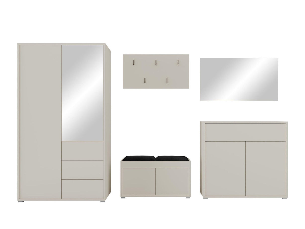 Előszoba garnitúra Zestaw GESITA V, Keret színe: Kasmír, Puha falpanel színe: Manila 18