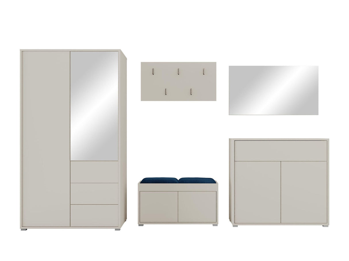 Előszoba garnitúra Zestaw GESITA V, Keret színe: Kasmír, Puha falpanel színe: Manila 26