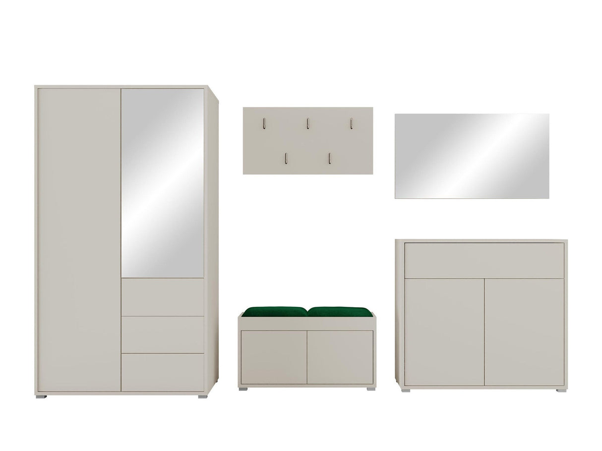 Előszoba garnitúra Zestaw GESITA V, Keret színe: Kasmír, Puha falpanel színe: Manila 35