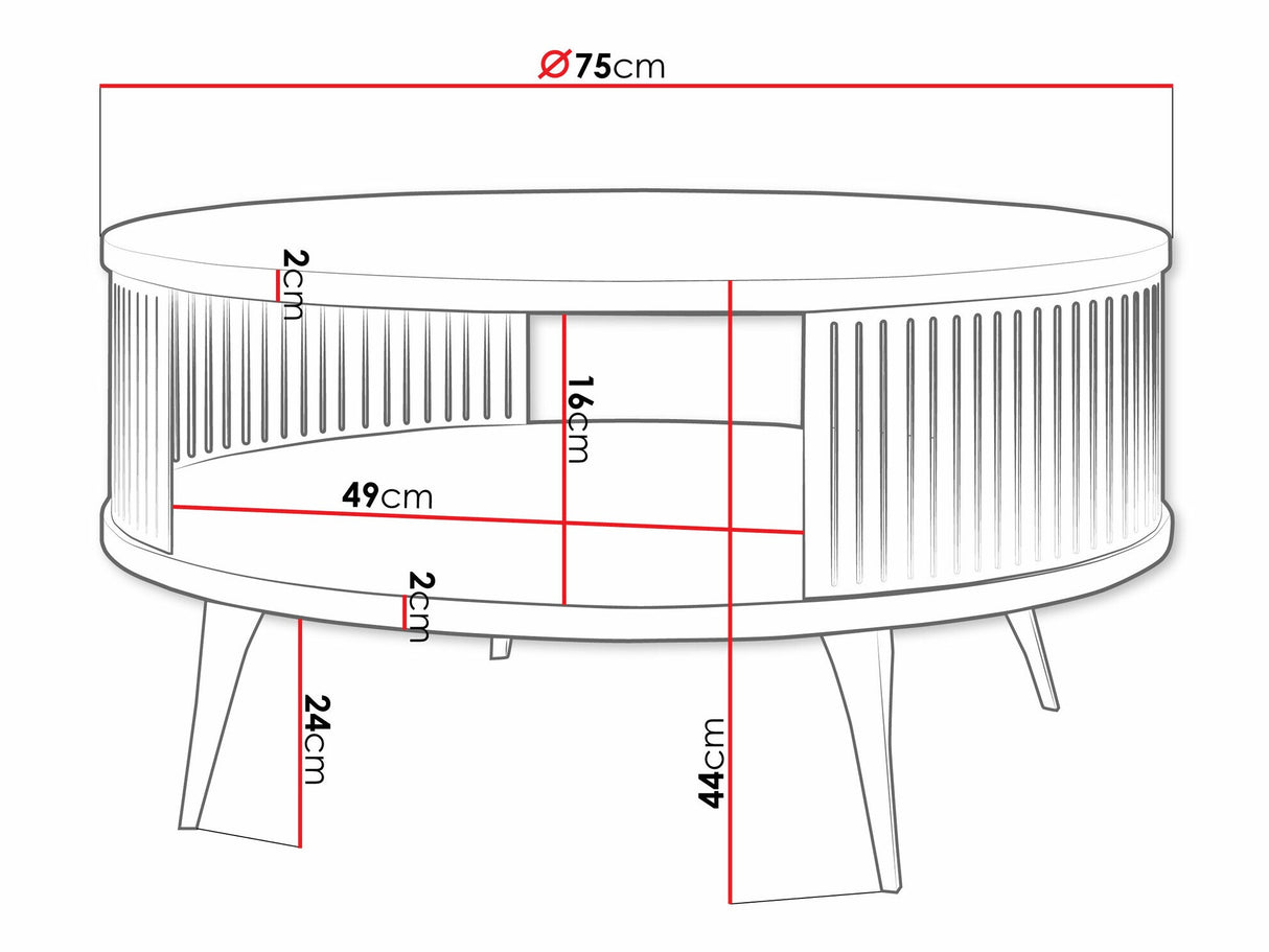 Dohányzóasztal Stolik kawowy ROENNI EMBER, Szín: Rózsaszín + Fehér
