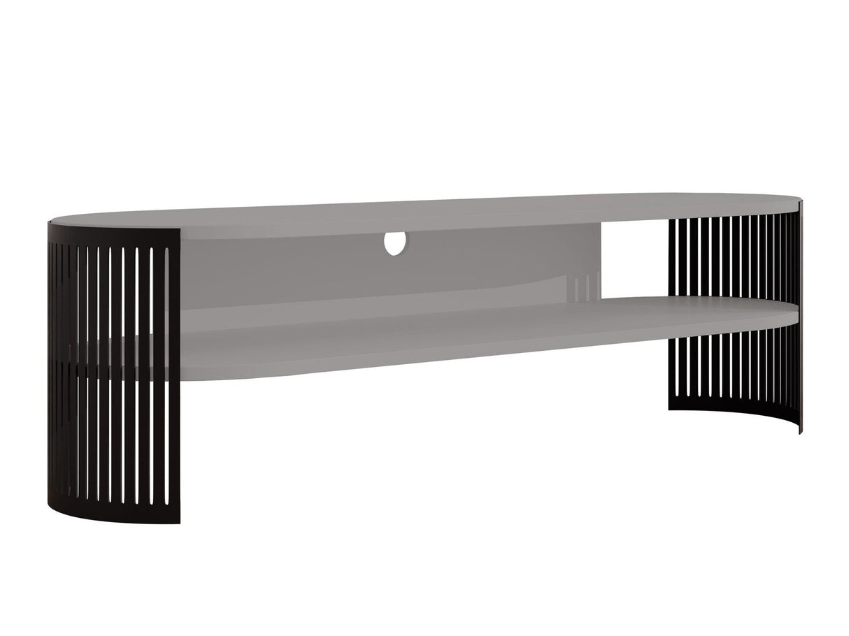 TV-állvány Szafka RTV owalna FIKOLI, Szín: Fekete + Grafit