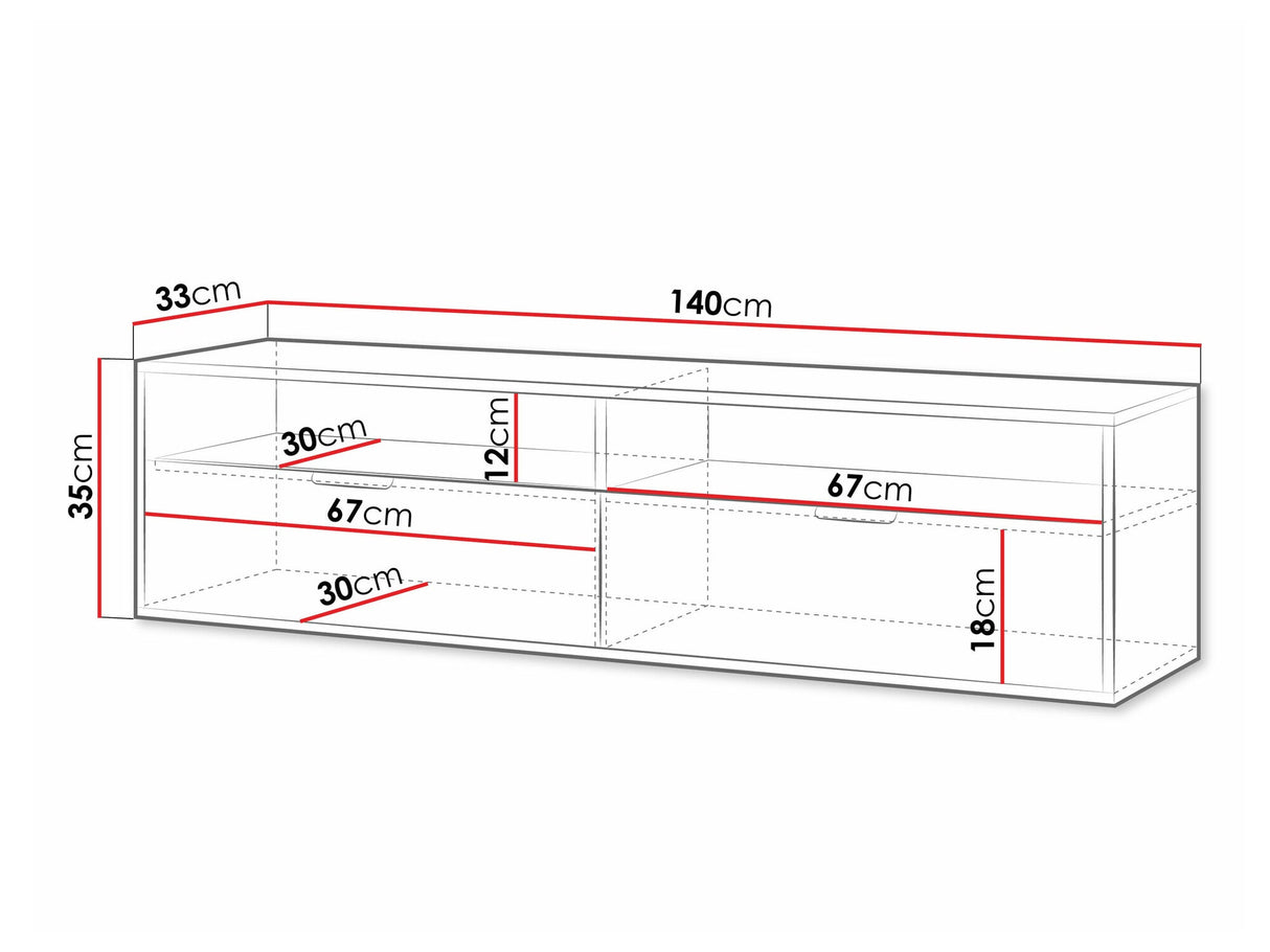 TV-állvány Szafka RTV QUEEN 140 Biały (Fehér)