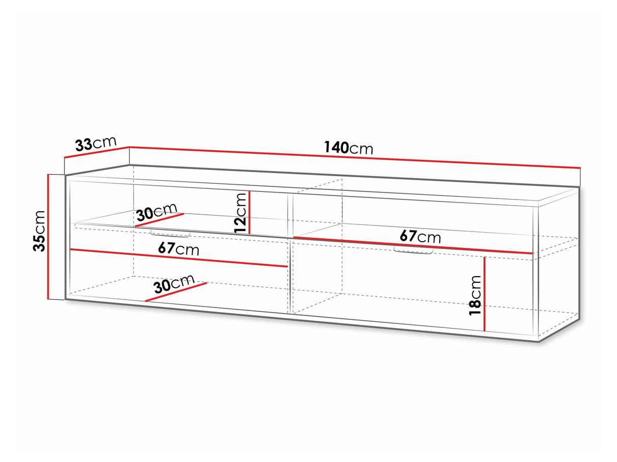 TV-állvány Szafka RTV QUEEN 140 Kaszmir (Kasmír)